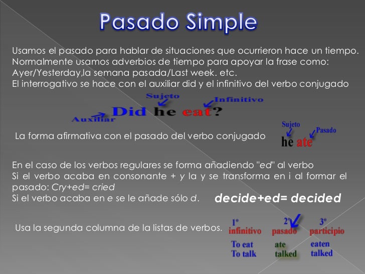 Presente y pasado simple