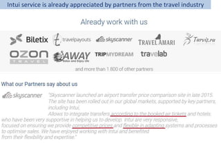 Intui service is already appreciated by partners from the travel industry
 