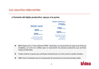 6 Fomento del tejido productivo: apoyo a la pyme.




                                       12
 