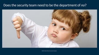 © 2019,Amazon Web Services, Inc. or its affiliates. All rights reserved.
Does the security team need to be the department ...