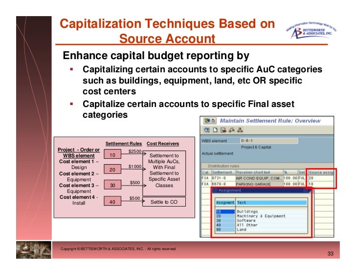 presenting sap fixed assets capitalization best practices depreciation on fixed assets
