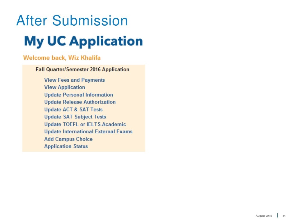 UC Application Tutorial (Freshman)