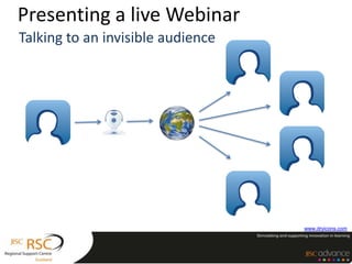 Presenting a live Webinar
Talking to an invisible audience




                                   www.dryicons.com
 