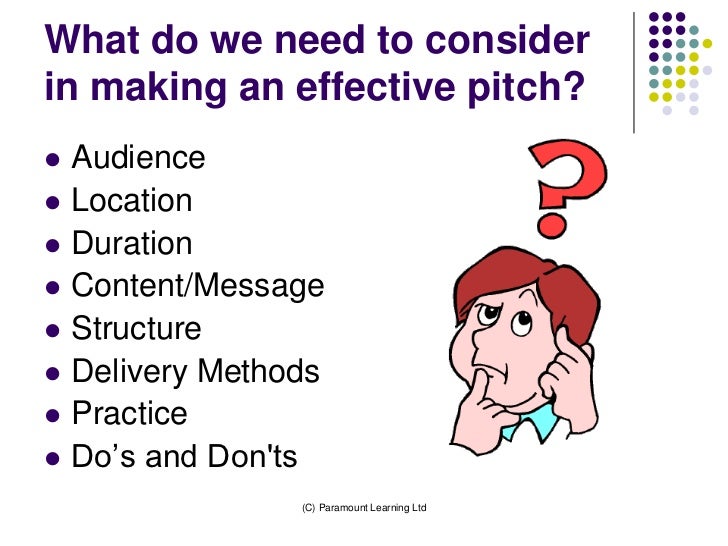 Presenting and Pitching skills