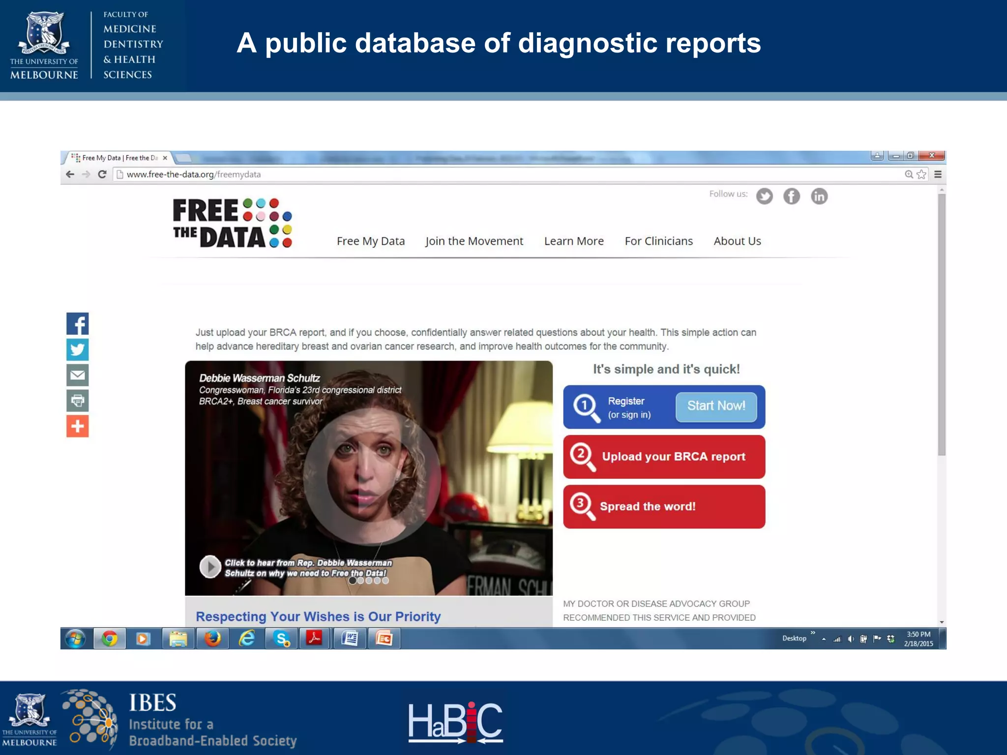 A public database of diagnostic reports
 