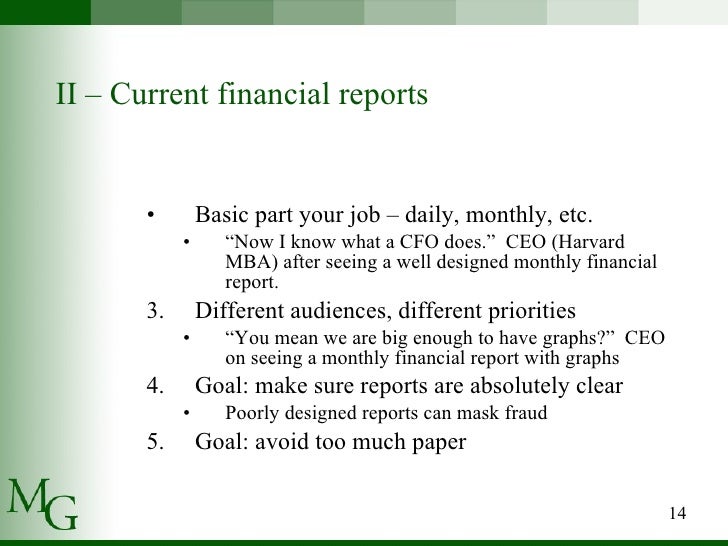 how to make a financial report