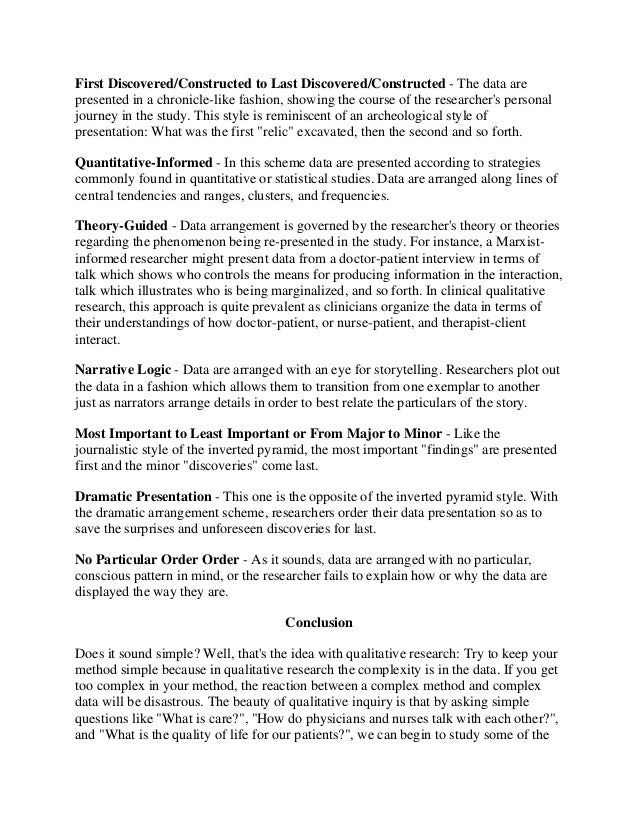 presenting qualitative data qualitive data