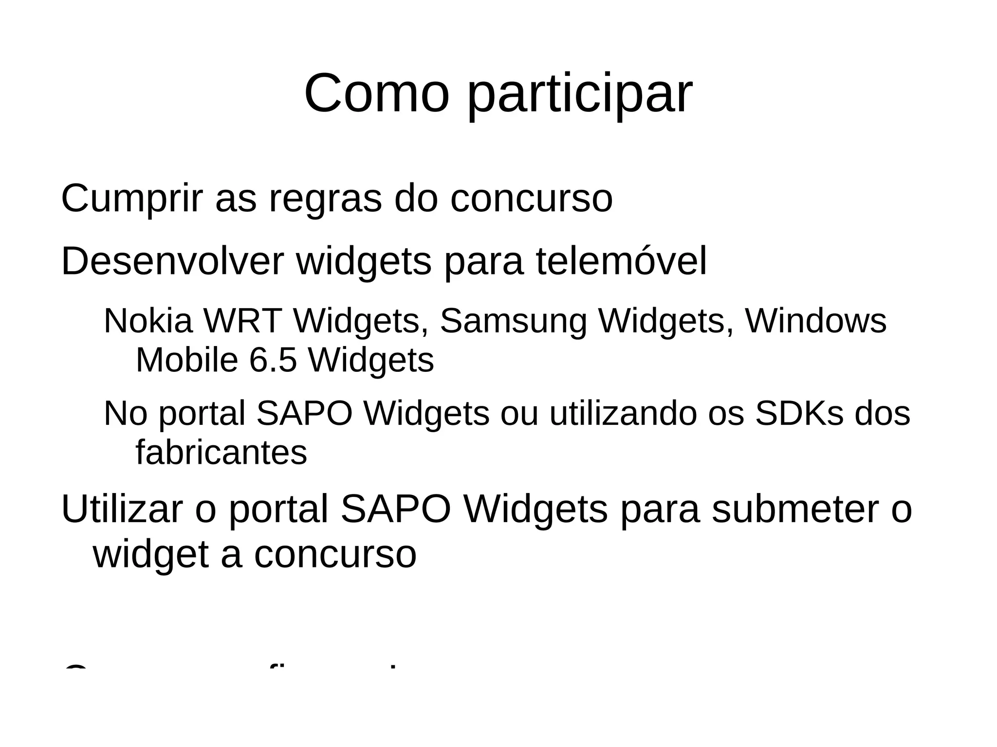 Concurso de widgets TMN http://developers.tmn.pt/ 