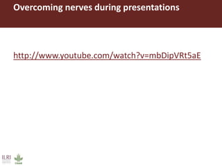  Presenting your message with confidence and impact