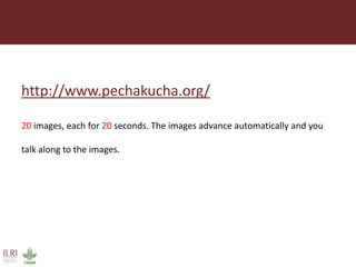  Presenting your message with confidence and impact