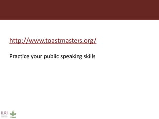  Presenting your message with confidence and impact