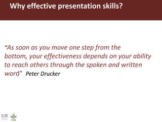  Presenting your message with confidence and impact