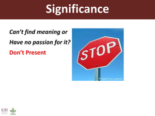  Presenting your message with confidence and impact