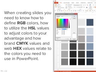 The 4 important color models for presentation design Slide 42