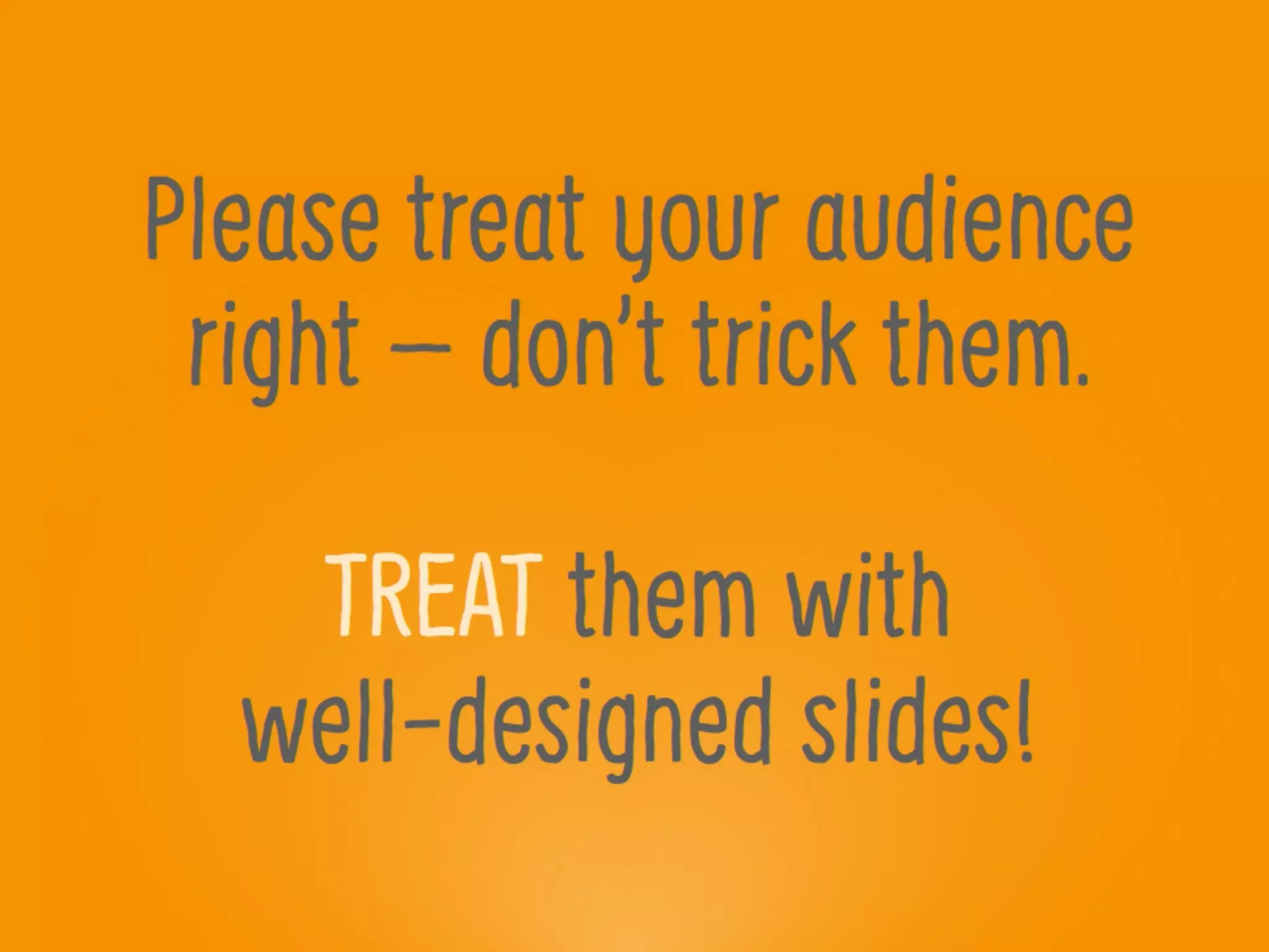 Presentation Design Trick or Treat