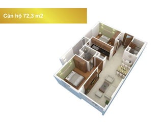 Căn hộ 72,3 m2
 
