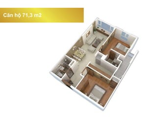 Căn hộ 71,3 m2
 