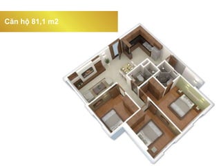 Căn hộ 81,1 m2
 