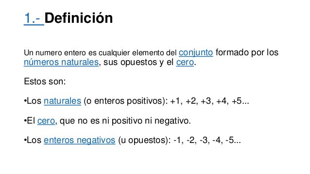 Números enteros