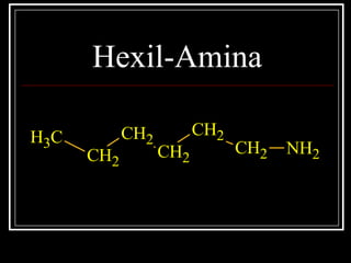 Hexil-Amina
CH3
CH2
CH2
CH2
CH2
CH2 NH2
 