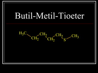 Butil-Metil-Tioeter
CH3
CH2
CH2
CH2
CH2
S
CH3
 