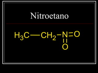 Nitroetano
CH3 CH2 N O
O
 