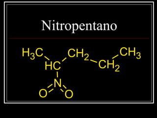 Nitropentano
CH3
CH
CH2
CH2
CH3
N
O O
 