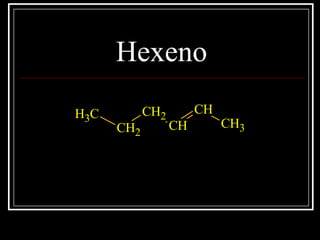Hexeno
CH3
CH2
CH2
CH
CH
CH3
 