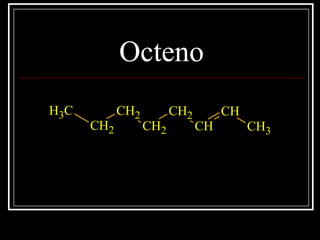 Octeno
CH3
CH2
CH2
CH2
CH2
CH
CH
CH3
 