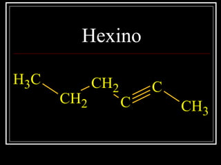 Hexino
CH3
CH2
CH2
C
C
CH3
 