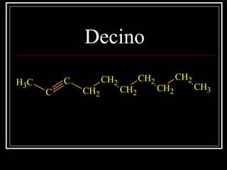 Decino
CH3
C
C
CH2
CH2
CH2
CH2
CH2
CH2
CH3
 