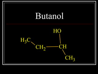 Butanol
CH3
CH2 CH
CH3
OH
 