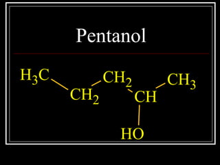 Pentanol
CH3
CH2
CH2
CH
CH3
OH
 