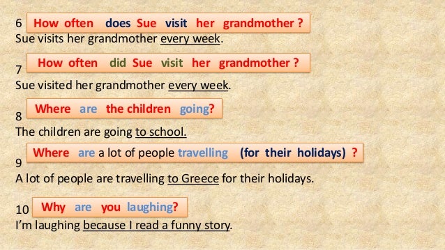 Present Past Tenses Questions