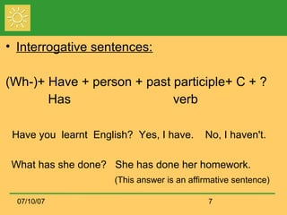 Present perfect | PPT