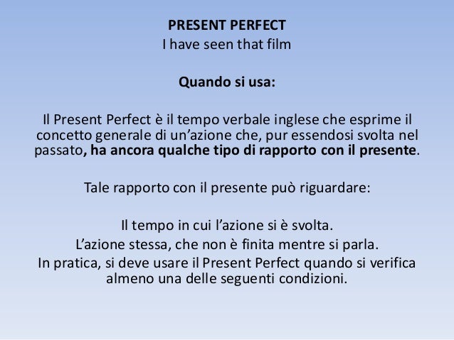 Present Perfect