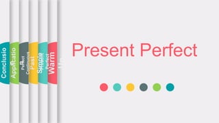 Present Perfect
Warm
Up
Present
Perfect
Past
Simple
Perfect
Continuous
Applicatio
n
Conclusio
n
 