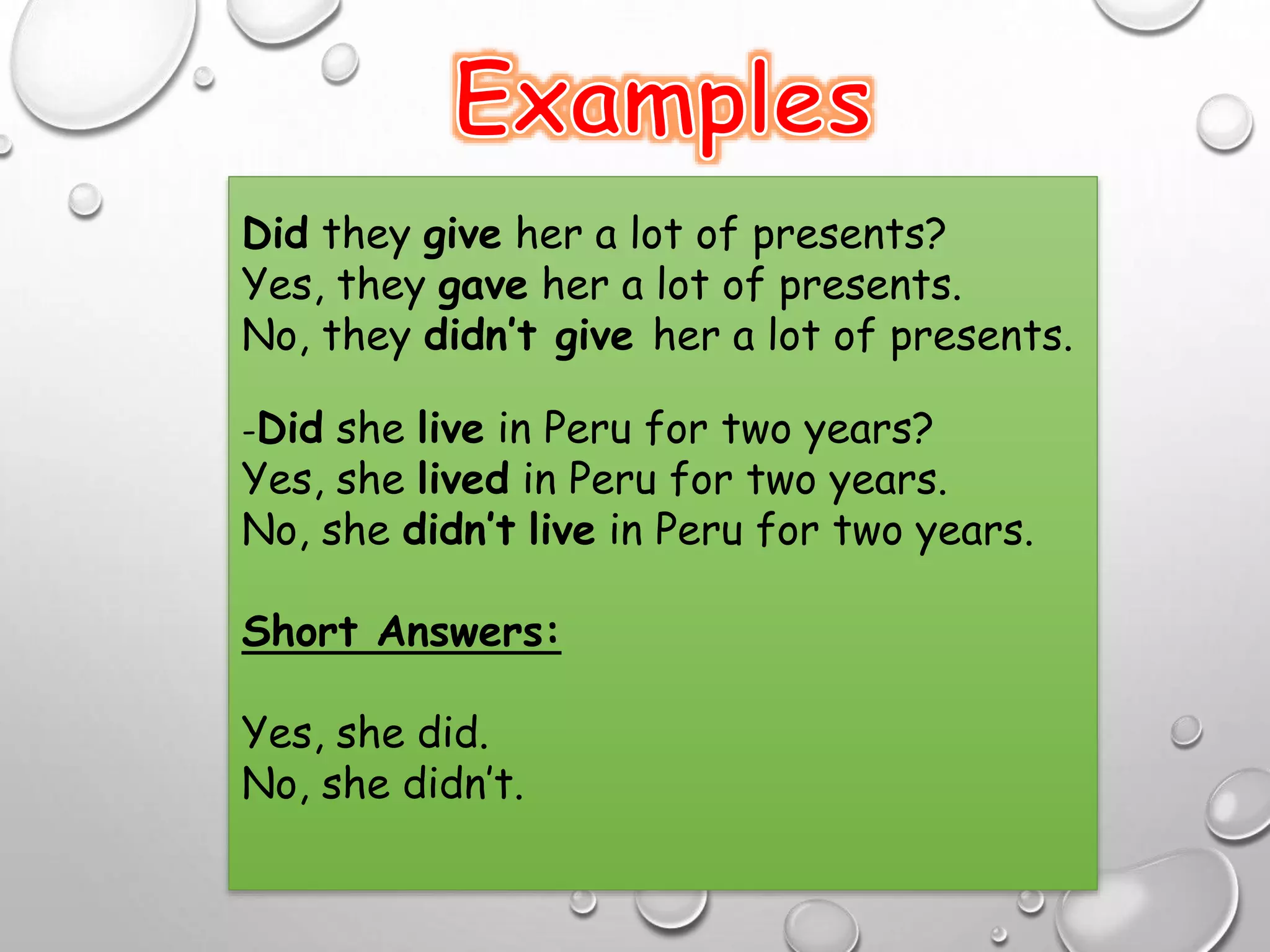 Simple Past versus Present Perfect | PPT