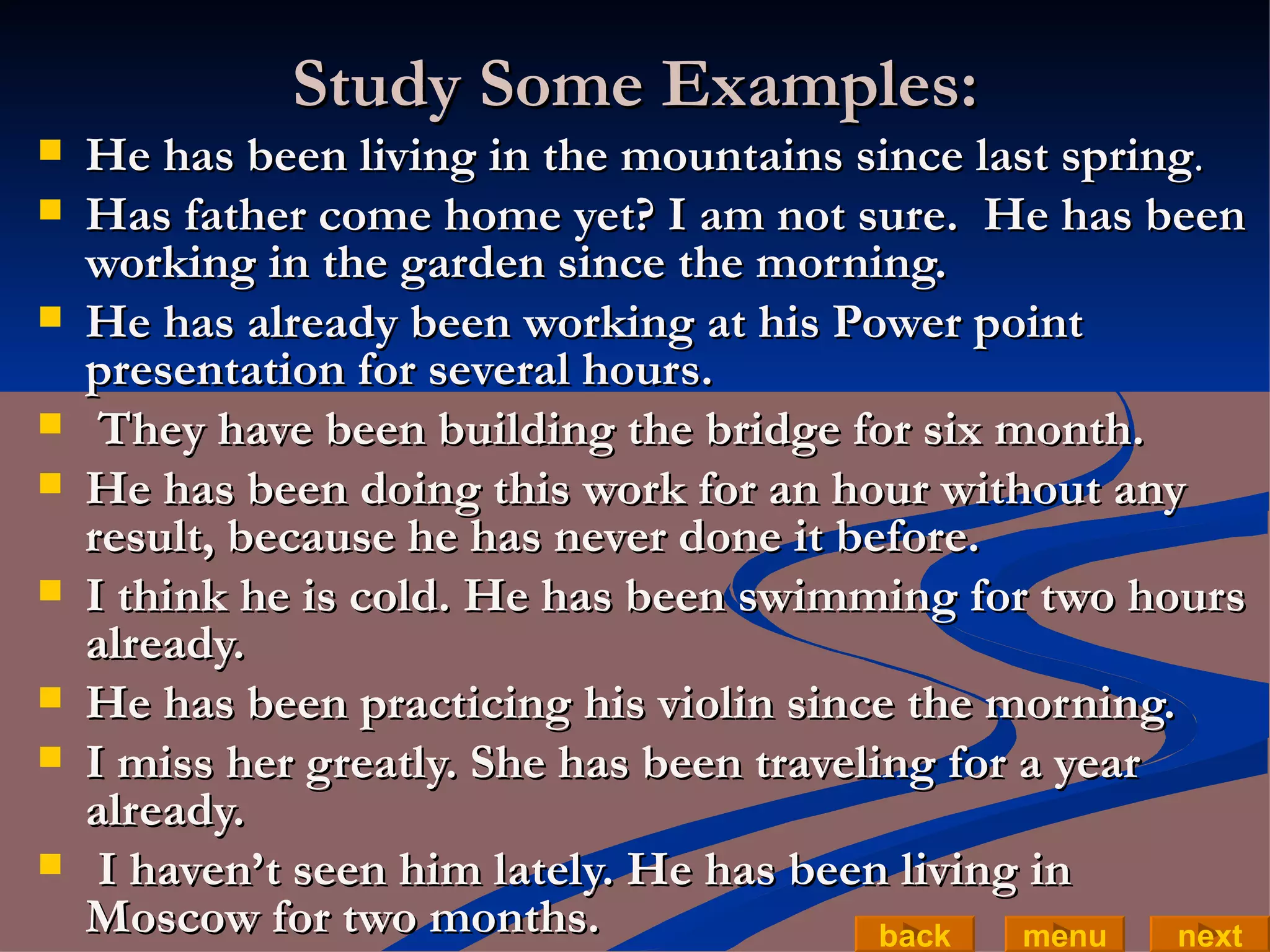 Present Perfect Continuous Tense | PPT | Soccer | Sports