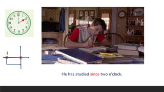 He has studied since two o’clock.
X X
 