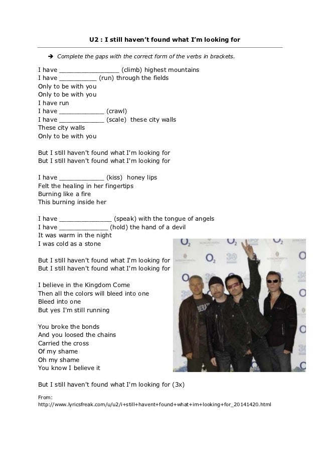 Present Perfect Lyricsu2 Present Perfect Lyricsu2