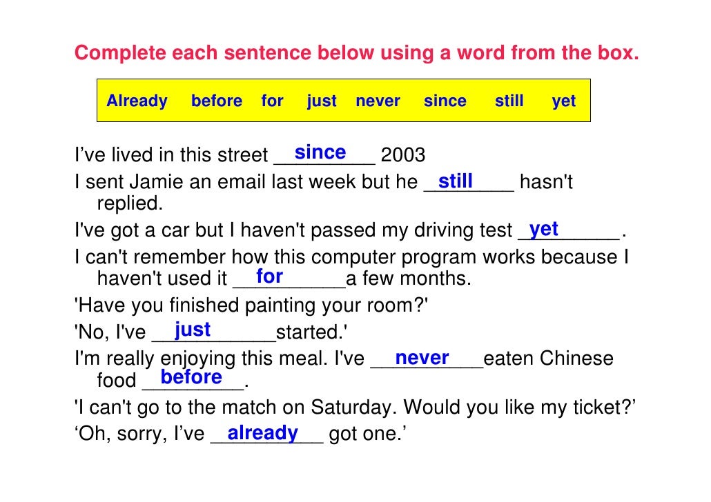 Present Perfect Past Simple