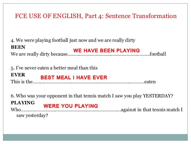 Present Perfect For F C E