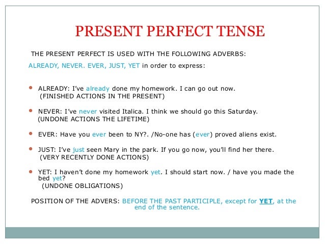 How do you use the present perfect tense in English?