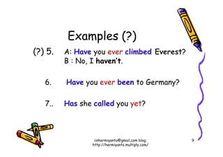 Present Perfect Tense | PDF