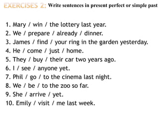 Present perfect tense | PPTX