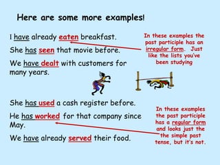 Present perfect tense | PPTX