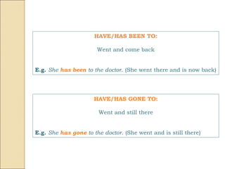 Present perfect vs. past simple