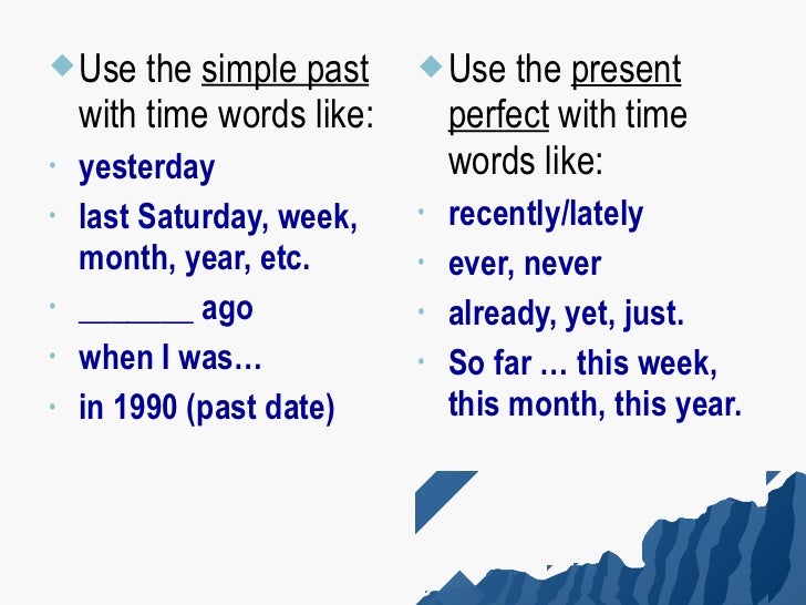Present perfect vs simple past