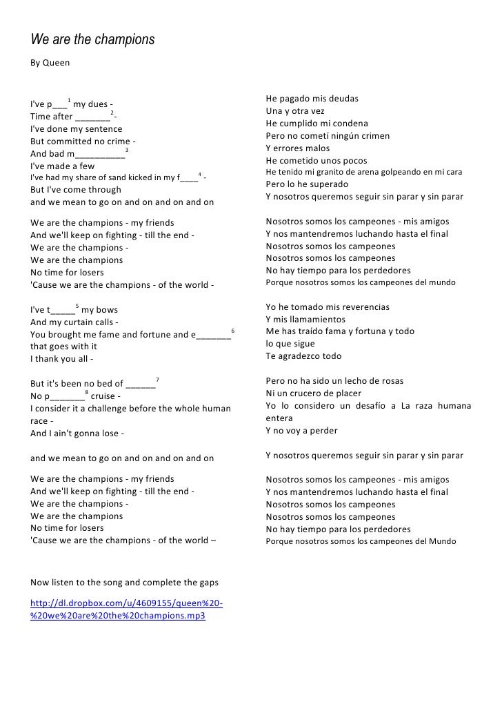 Present Perfect We Are The Champions Fanatism Present Perfect We Are The Champions Fanatism